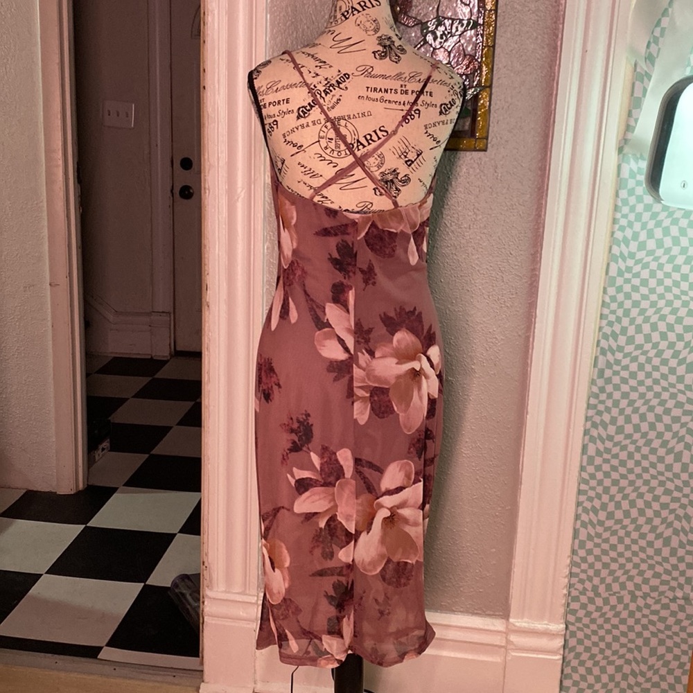 EUC Charlotte Russe midi dress drop front size medium - Picture 2 of 4